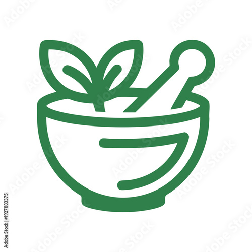 Herbal medicine in a bowl with wooden spoon symbolizing natural healthcare
