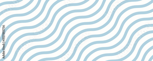 Seamless Wave Pattern, Hand drawn water sea vector background. Wavy beach print, curly grunge paint lines,