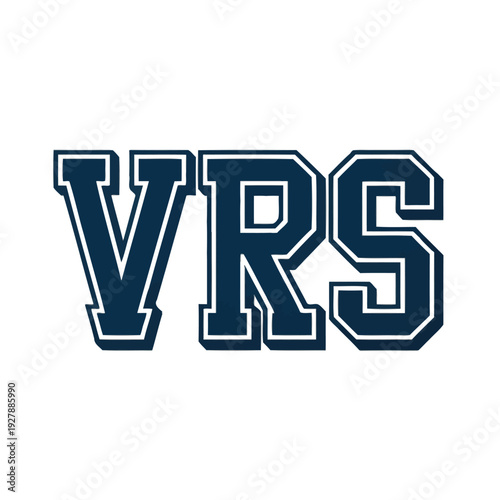 Large Navy Blue VRS Letters