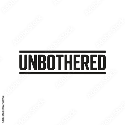 Unbothered Text Logo on White