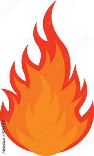 fire color silhouette icon on transparent background