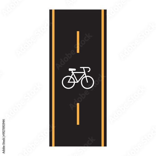 bicycle track flat icon vector