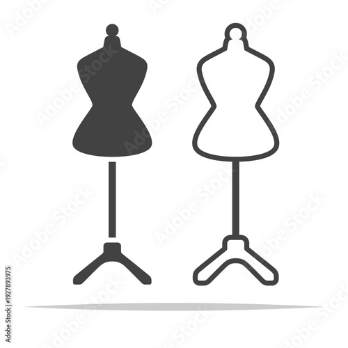 Women fashion mannequin icon transparent vector isolated illustration