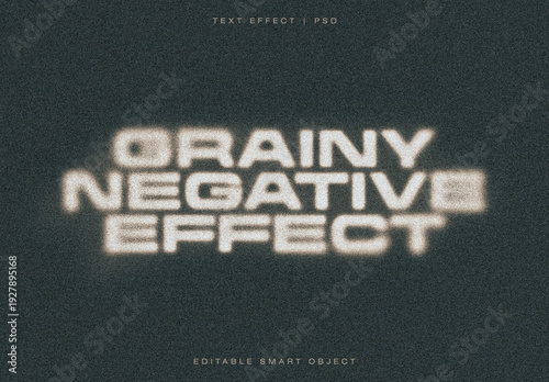 Grainy Negative Text Effect