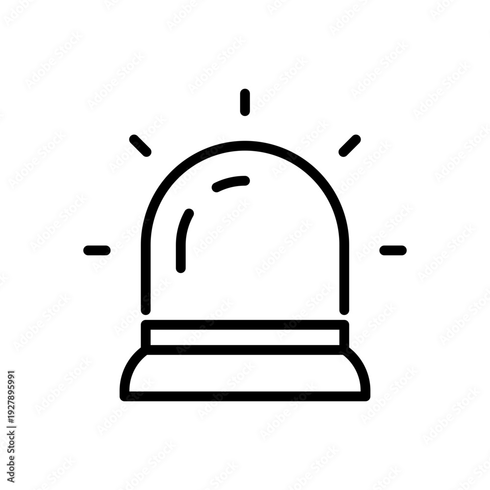 Fototapeta premium Emergency Alarm Health Safety Environment Outline Illustration
