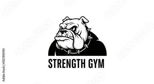 Angry Bulldog Mascot Logo for Strength Gym and Fitness Brand