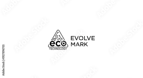 Eco Technology Evolve Mark Logo Design for Sustainable Innovation and Digital Progress