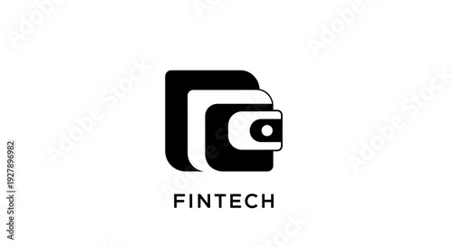 Fintech digital wallet icon for online payment and secure financial technology concept
