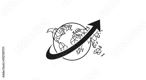 Global Business Growth and International Progress Concept