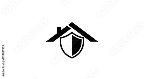Home Security Shield Icon - House Protection Symbol