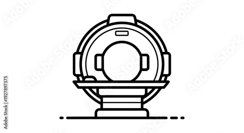 Medical MRI Scanner Icon - Healthcare Technology Diagnostic Imaging