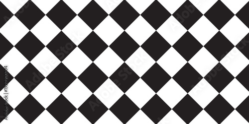 black and white chess pattern. Checkerboard seamless vector illustration. Abstract checkered checkerboard for game. Grid geometric square shapes. Race flags.