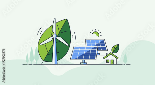 Set of 3 eco friendly icons vector, renewable energy, sustainable, green