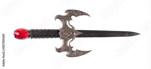 short royal sword isolated on white background