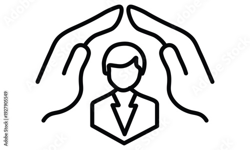 Customer Protection Insurance Icon – User Safety Secure Care Vector