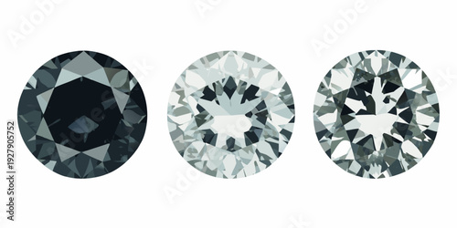 Three oval cut diamonds displayed with varying levels of brilliance