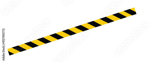 Yellow and Black Warning Caution Tape Border – Seamless Hazard Stripe Ribbon, Police Line Do Not Cross Style Safety Barrier Vector Isolated on White