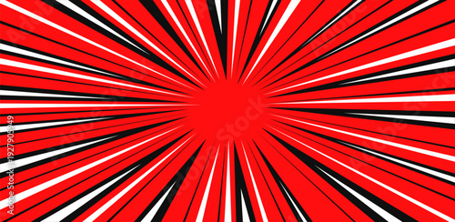 Speed lines background. Manga. Anime comic fast lines. Radial lines. Lightning.  Sunburst effect. Vector illustration of retro cartoon style.