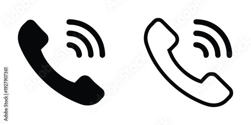 Phone icon vector. Call sign. Phone silhouette. Smartphone ringing vector