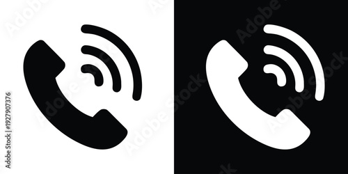 Phone icon vector. Call sign. Phone silhouette. Smartphone ringing vector