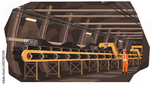 Industrial worker standing beside large machinery.