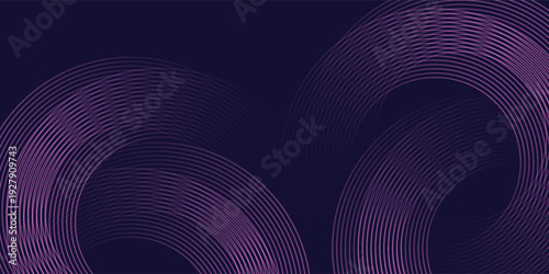 Futuristic abstract background. Glowing circle lines design. Swirl circular lines element. Future technology concept. Horizontal banner template. Suit for cover, banner, website. line circle modern