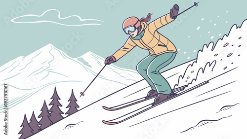 skier on the slope