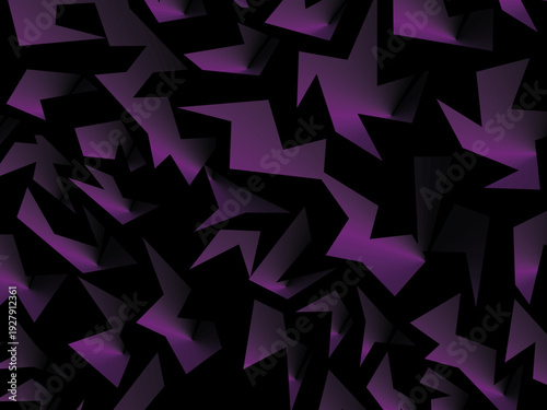 Background with abstract forged carbon fiber vector pattern with randomly arranged dark purple and black fragments, creating a modern and futuristic texture.	