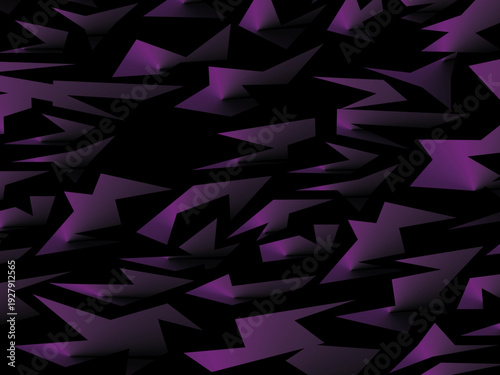 Background with abstract forged carbon fiber vector pattern with randomly arranged dark purple and black fragments, creating a modern and futuristic texture.	