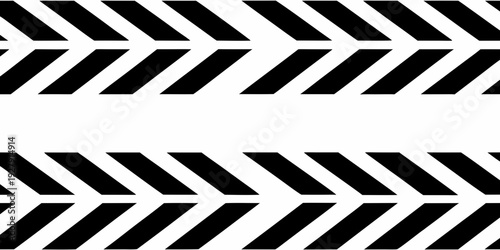 Repetitive black diagonal stripes on a stark white background