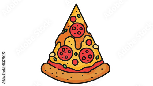 A delicious slice of pepperoni pizza with melted cheese.