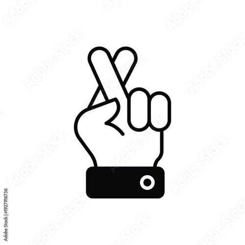 Crossed Fingers vector icon