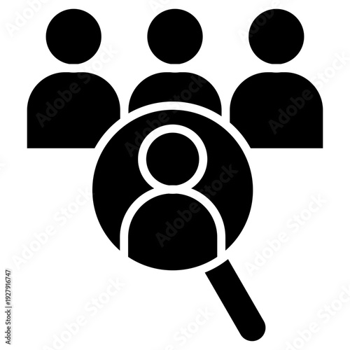 Recruitment glyph icon