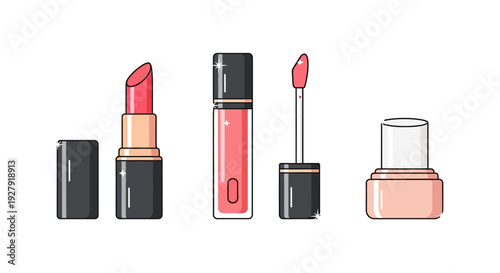 Lipstick and nail polish.