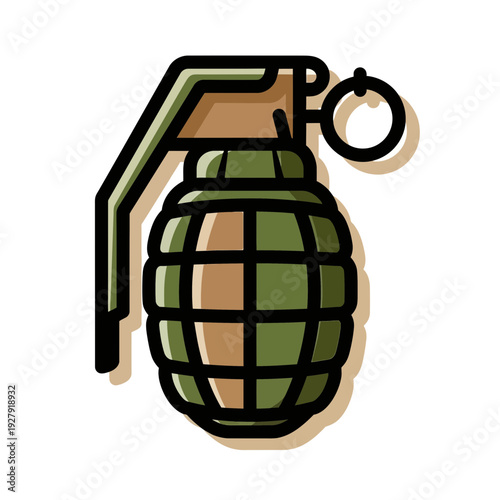 Grenade Icon - Hand Grenade Illustration