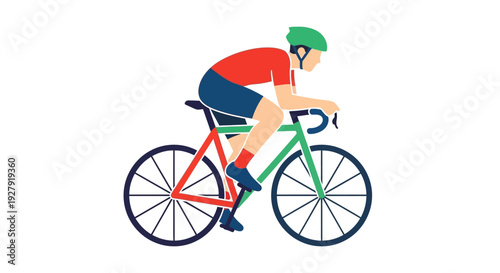 Man Riding a Bicycle.