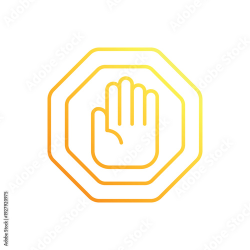 Stop Hand vector icon
