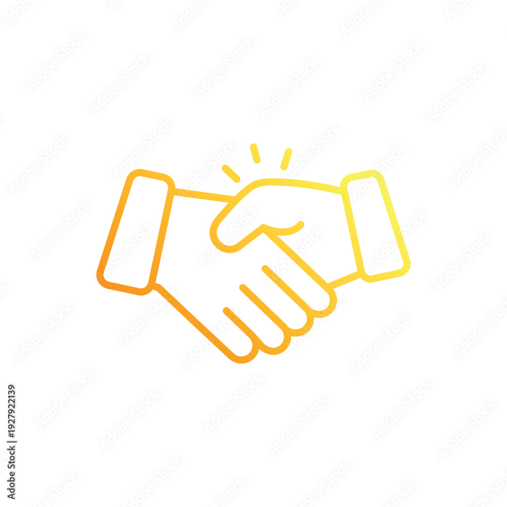 Fototapeta premium Handshake vector icon