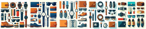 Vector of man accessories