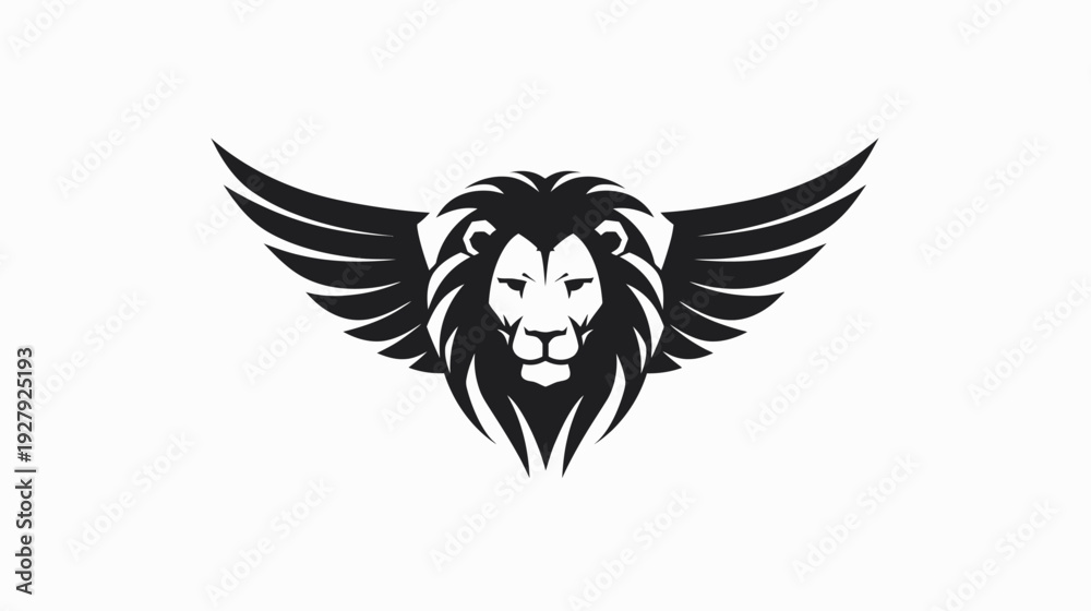 Obraz premium Winged lion symbol illustration for branding and design concepts