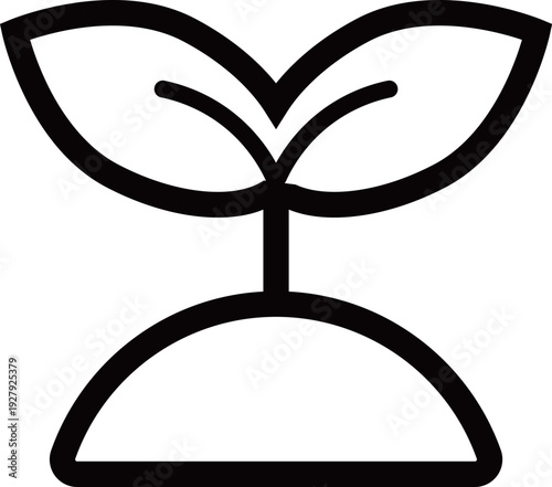 土から生えた双葉のアイコン