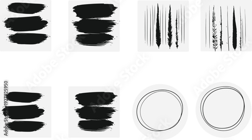 Brush stroke patterns and shapes