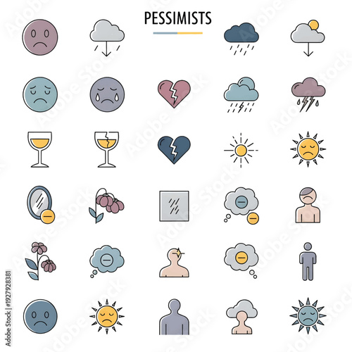 Pessimistic Person Feeling Sad and Worried – Emotional and Psychological Concept