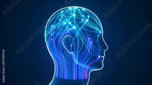 Wallpaper Mural Abstract neural network illustration showcasing artificial intelligence and cognitive functions Torontodigital.ca