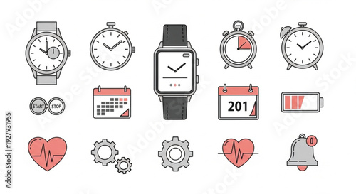 set of different clocks