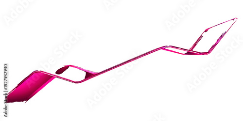 Vector illustration of a red paint brush and roller creating a heart shaped line with a ribbon and bow for a Valentine or Christmas holiday gift decoration