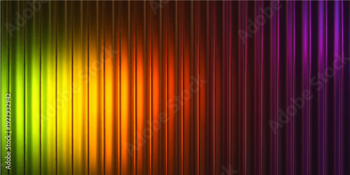 Abstract colorful lines background featuring a vibrant rainbow pattern and vertical stripes with a light texture for a modern art wallpaper design or theater stage backdrop vector illustration