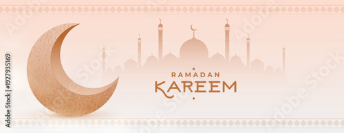 ramadan kareem and eid mubarak festival banner design
