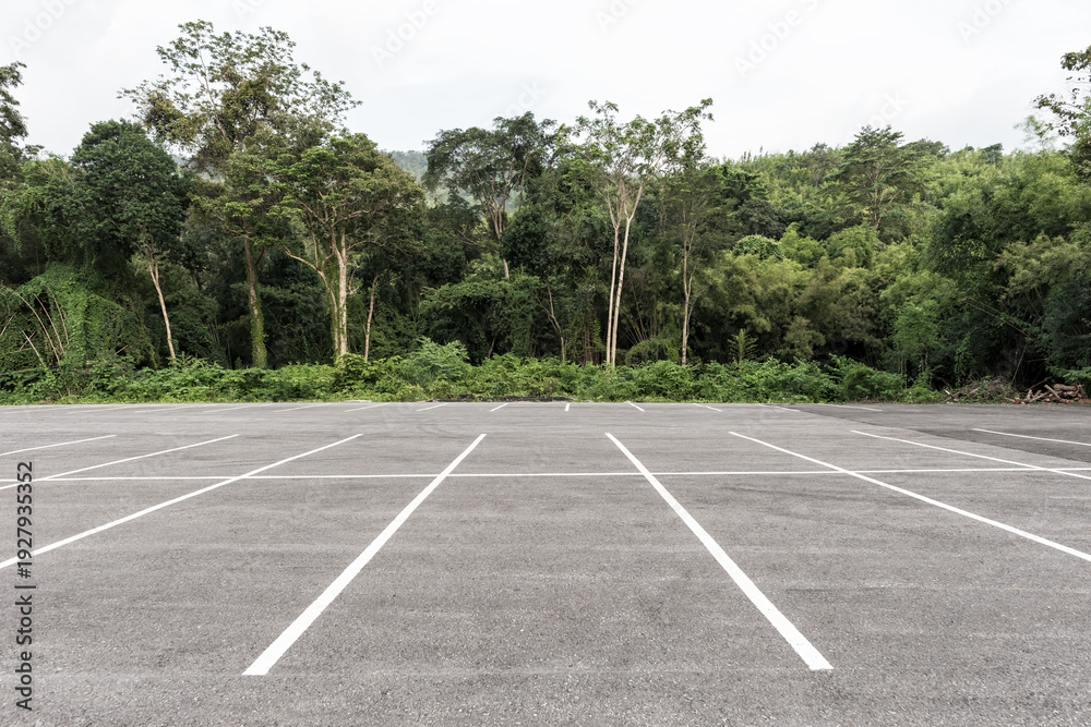 Obraz premium Parking lot in public areas