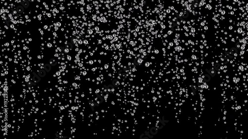 Rising Water Bubbles on Transparent Background (Alpha Channel)(5) 立ち昇る水中の泡 アルファチャンネル付き透過背景素材